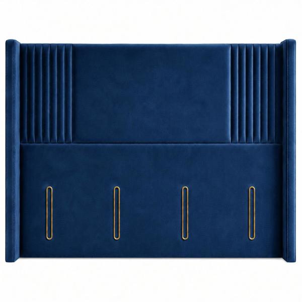 Great British Beds Oxford Headboard - Blue Plush