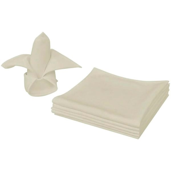 Berkfield Dinner Napkins 25 pcs Cream 50x50 cm