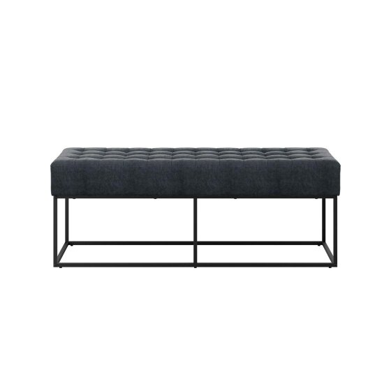 Wyld Haus Cavan Steel Grey Upholstered Diamond Bench