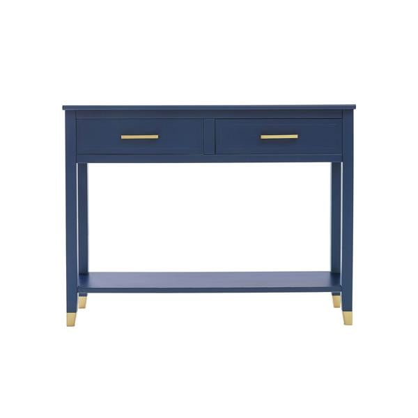Palazzi 2 Drawer Console Table Blue H80 W105 D35cm