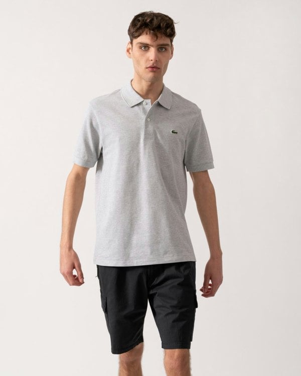 Lacoste Classic Fit L.12.12 Mens Short Sleeve Polo Shirt - Silver Chine CCA