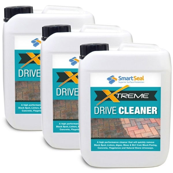 Smartseal Drive Cleaner Xtreme Removal of Moss, Algae, Black Spots & Grime - 15 Litres (3 x 5L)