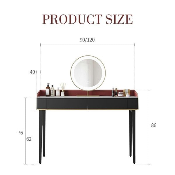 Ivoree Dressing Table With Drawers, Wood-Weilai Concept-Weilai Concept
