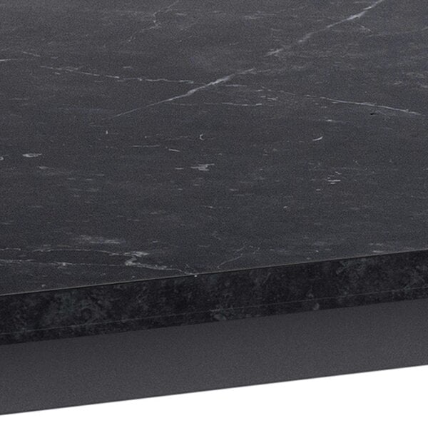 Wyld Haus Stovring Black Marble Effect Dining Table Black Legs