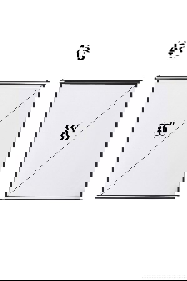 Living and Home 80" 3D 4K HD Indoor 4:3 Portable Projector Screen