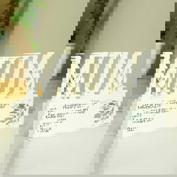 Personalised Memento Company Personalised Botanical Wooden Mum Ornament