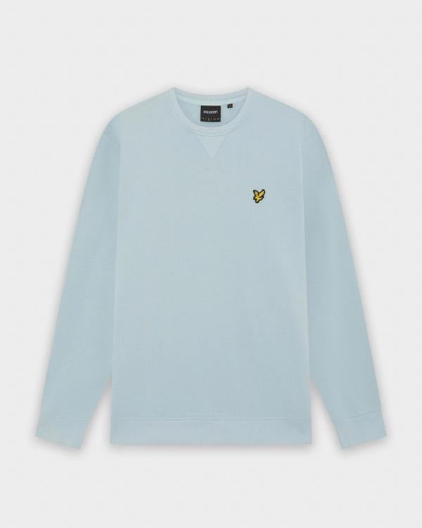 Lyle & Scott Mens Crew Neck Sweatshirt - W596 Opal Blue | CHO | Designer Mens Crew Neck Sweatshirts