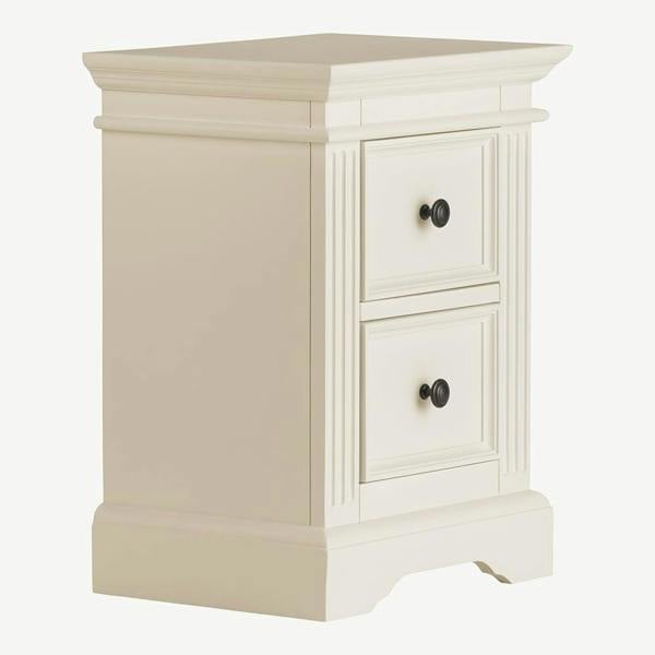 Statement Furniture Gainsborough Bedside Table 2 Drawer Hamptons Style Nightstand
