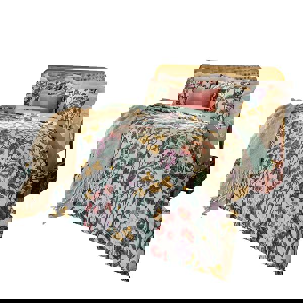 Wylder Florapedia Reversible Floral Duvet Cover Set - Oatmeal