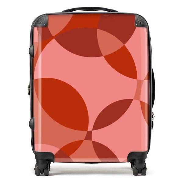 Warren Reed Red Circle Pattern Suitcase