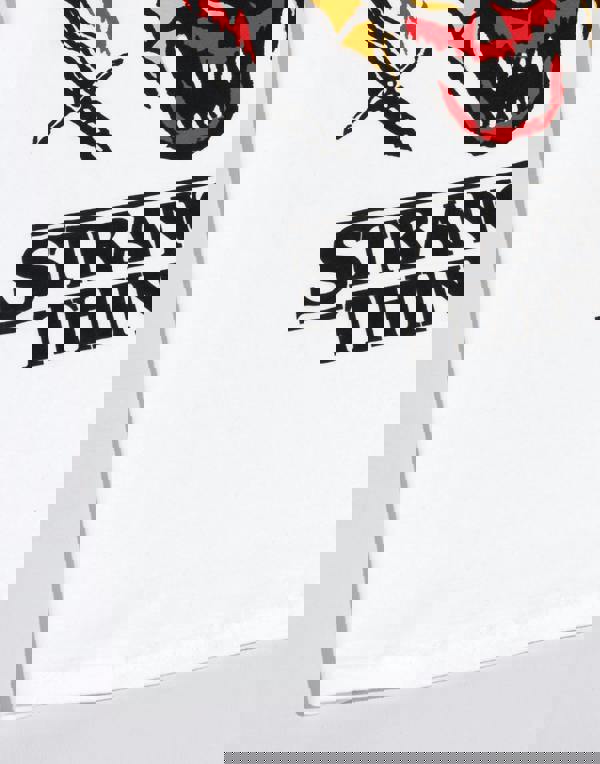 Stranger Things Unisex White Hellfire Short Sleeved T-Shirt