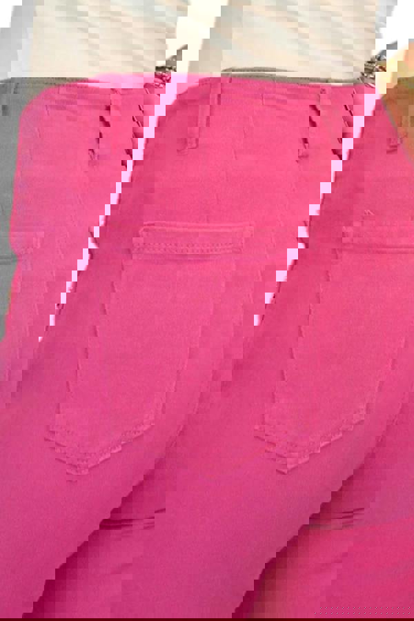 Paulo Due Women's Cropped Denim Trousers with Gold Button Detail