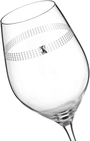 Diamante Wine Glasses Pair 'Love Always' - Set of 2