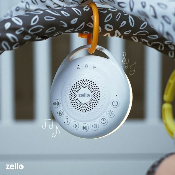 Zello Portable Pro White Noise Machine Main Image Product Hooked To Mat