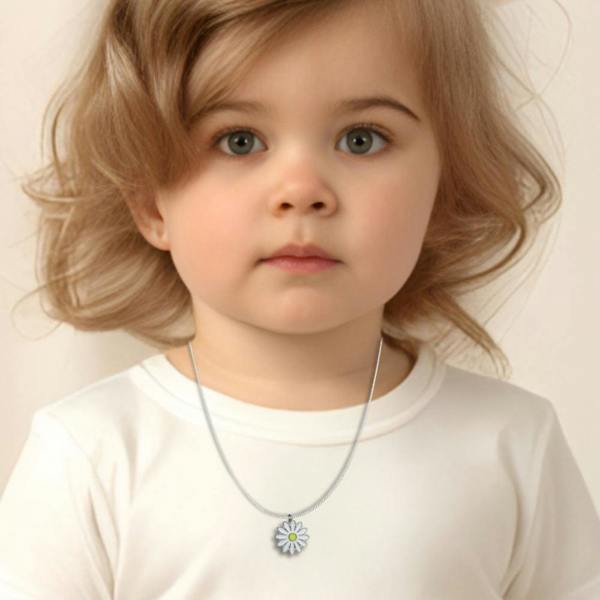 Aye Do Gifts Girls White Daisy Charm Necklace