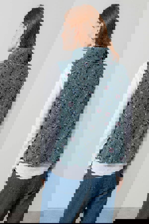 Lily & Me Hawthorn Cowl Neck Tank Top Sea Mist