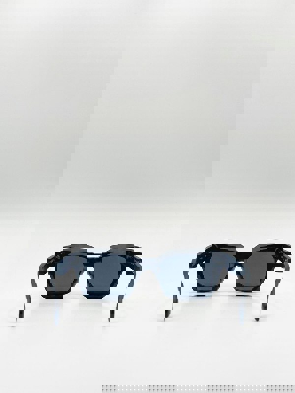 SVNX Plastic Oversized Frame Square Sunglasses