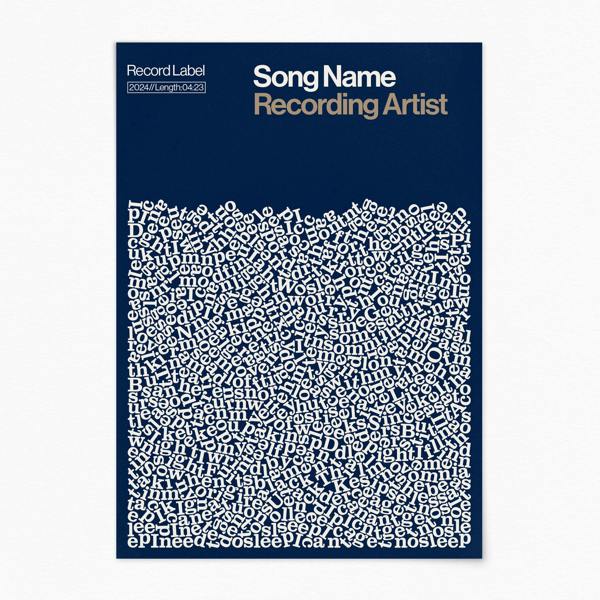 Reign&Hail Custom Song Lyric Print