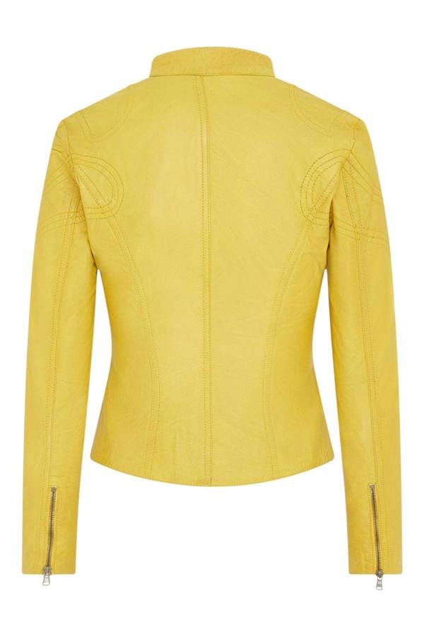 Infinity Leather Women's Casual Slim-Fit Leather Biker Jacket-Tulsa