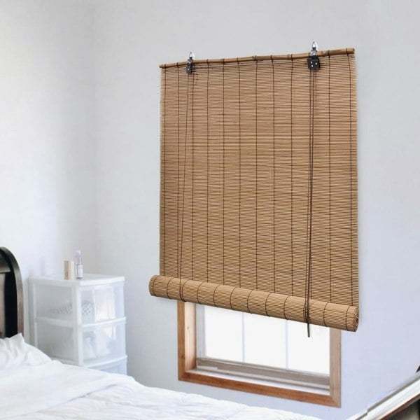Berkfield Roller Blind Bamboo 150x160 cm Brown
