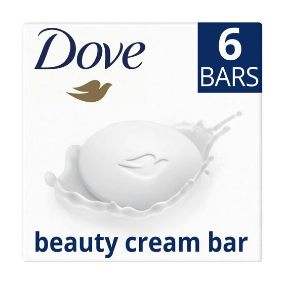 Dove Orignal Moisturising Beauty Cream Bar for Soft & Smooth Skin, 6x90g, 3 Pack