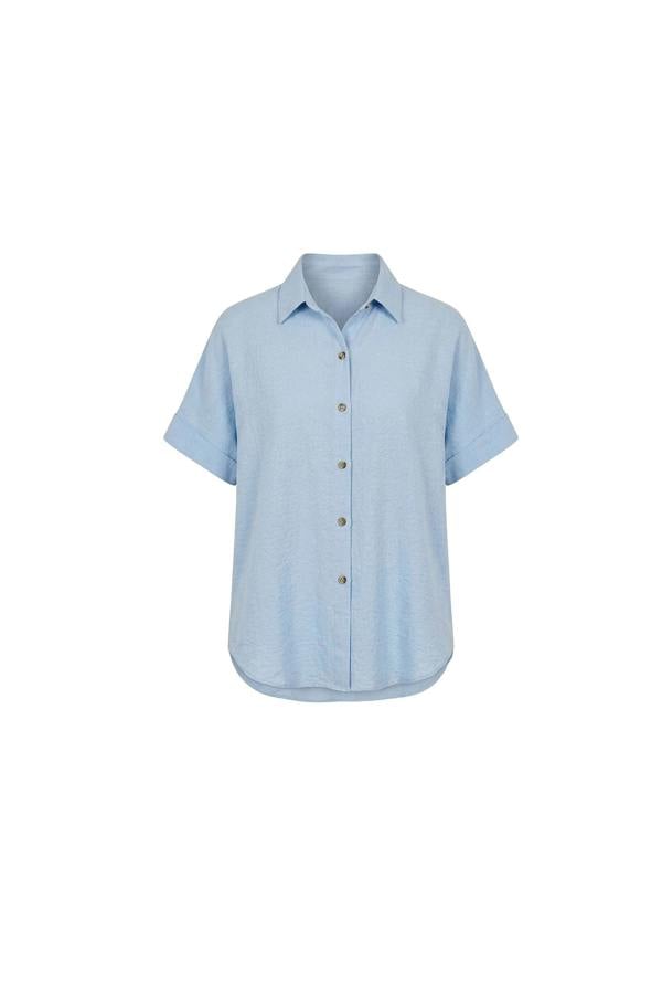 James Lakeland Relaxed Short Sleeve Blouse – Powder Blue