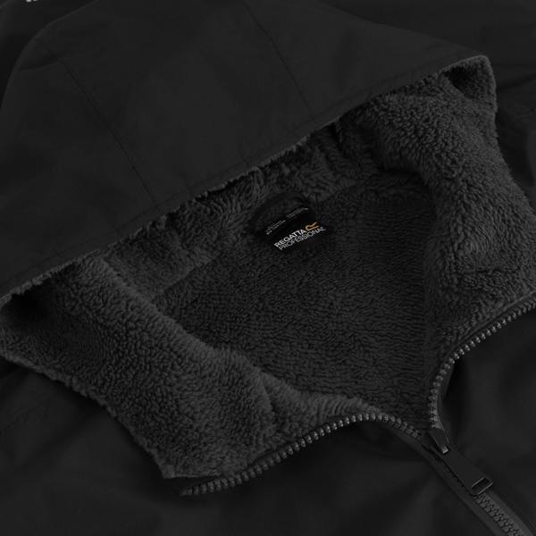 Regatta Professional Childrens/Kids Pro Changing Robe - Black/Slate Grey - 