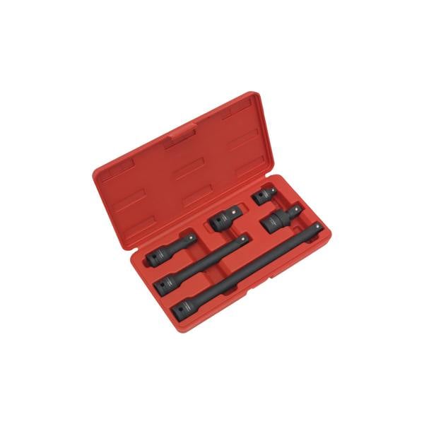Sealey Premier Impact Adaptor & Extension Bar Set 1/2"Sq Drive 6pc