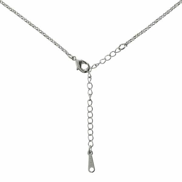 Halo Pendant Necklace with a Light Blue Cubic Zirconia Stone - namana.london