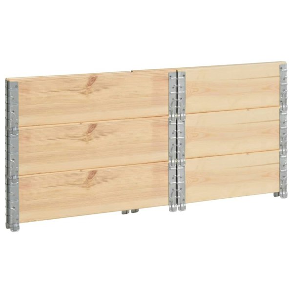 Berkfield Pallet Collars 3 pcs 60x80 cm Solid Pine Wood