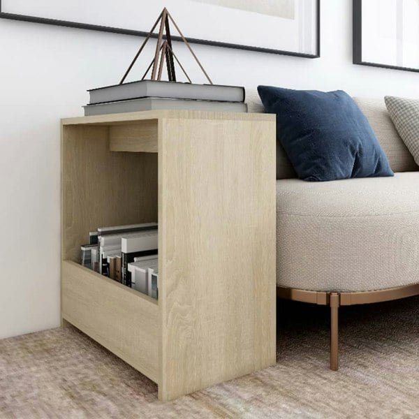 Berkfield Side Table Sonoma Oak 50x26x50 cm Engineered Wood