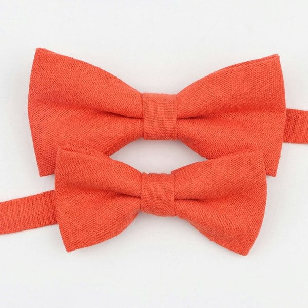 Mr Townsend Suits Mr and Master Linen Bow Tie Sets