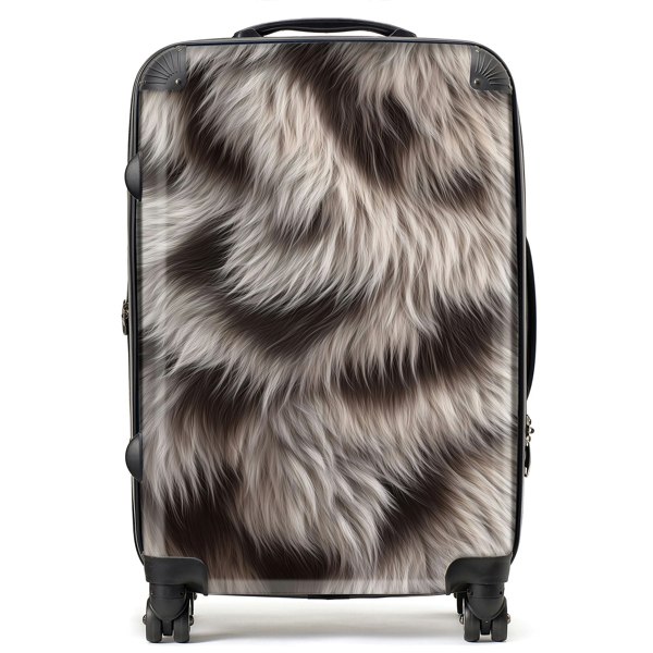 Warren Reed Mink Fur Print Suitcase