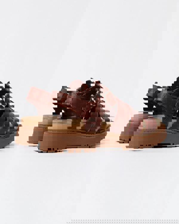 Timberland Clairemont Way Womens Fisherman Sandals - Dark Red Full Grain - CHO - Designer Womens Sandals