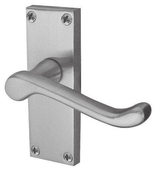 EDH Door Hardware 5 x Sets Victorian Scroll Lever Latch Door Handles Satin Chrome 113 x 40mm