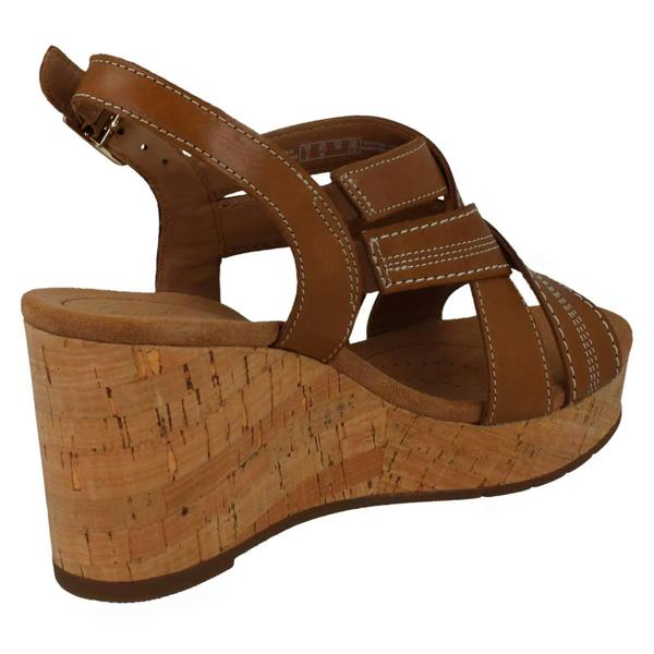 Clarks Ladies Clarks Strappy Wedge Sandals Sabina Sling