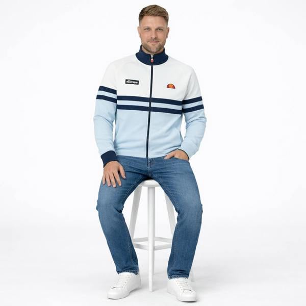 Ellesse Rimini Track Top Jacket Off White/Light Blue