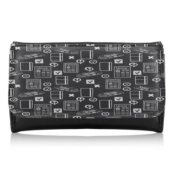 Benjamin Tate Design Press And Media Symbols Maxi Purse