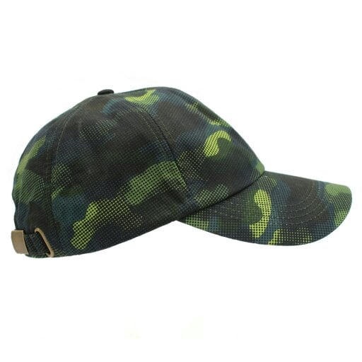 Heather Hats & Accessories Water Resistant Waxed Cotton Baseball Trucker Cap, Cotton Lining, Outdoor Wear, Green