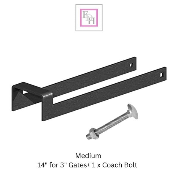 EDH Door Hardware Throw-Over Loop Gate Latch – Narrow Pattern for 2″ Gates with Coach Bolt