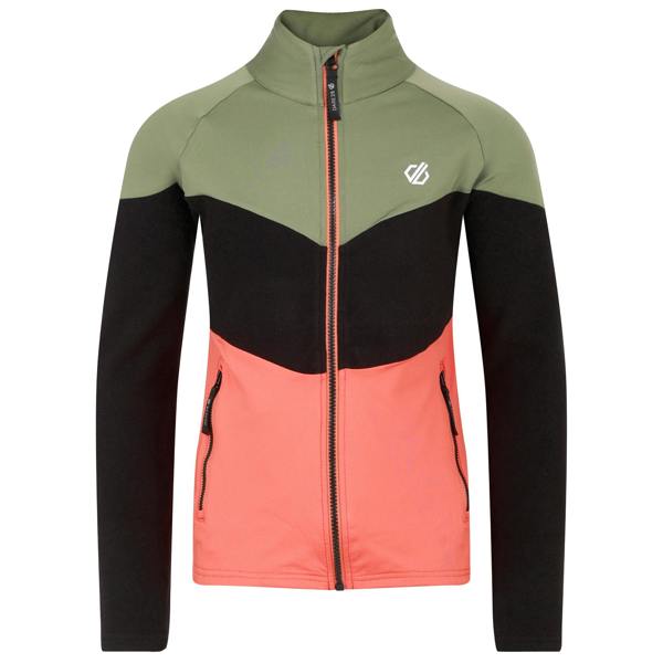 Dare 2B Childrens/Kids Emergent III Core Stretch Midlayer - Olivine Green/Black - 