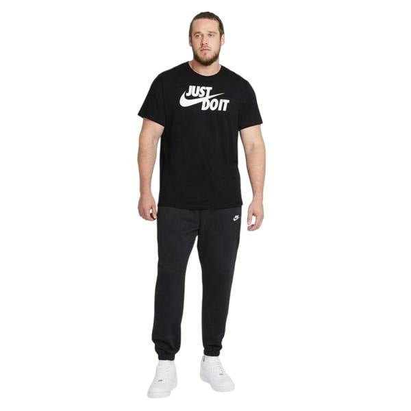 Nike Mens Just Do It Swoosh T-Shirt - Black/White - 