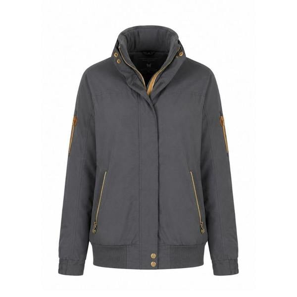 Rydale Ripon IV Ladies Equestrian Bomber Jacket in Dark Grey front view