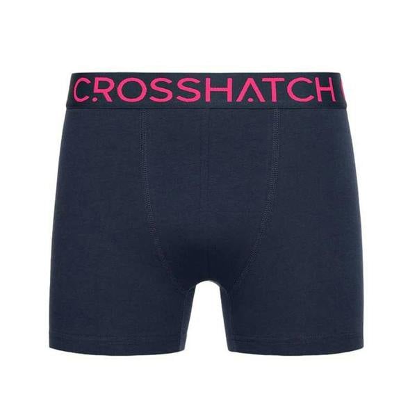 Crosshatch Mens Chasma Boxer Shorts (Pack of 5) - Navy - 