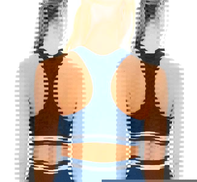 Smart Living Women's Leopard Print Seamless Padded Sports Bra - Navy