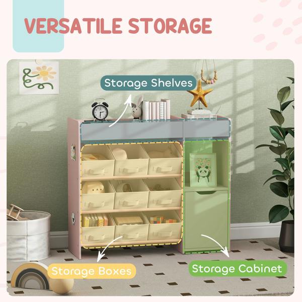 AIYAPLAY Kids Toy Storage with 9 Removable Boxes, Toy Storage Units