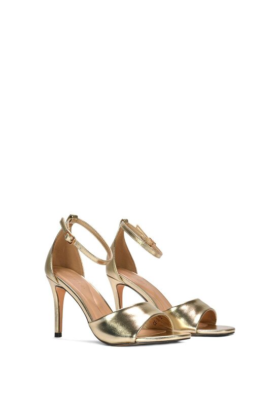 XY LONDON Stiletto Heel Open Toe Sandals With Ankle Strap