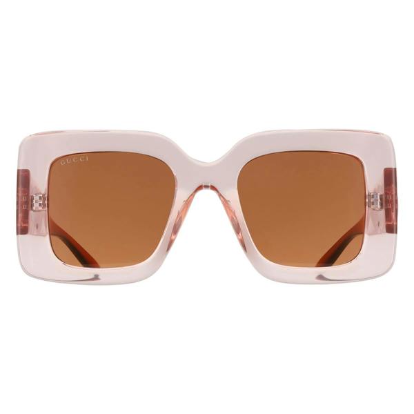 Gucci Sunglasses GG2025S 004 Transparent Pink Brown