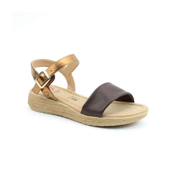 Heavenly Feet Heavenly Feet SARA Womens Platform Sandals Chocolate Bronze