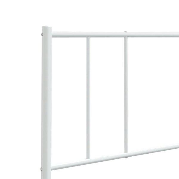 Berkfield Metal Headboard White 135 cm